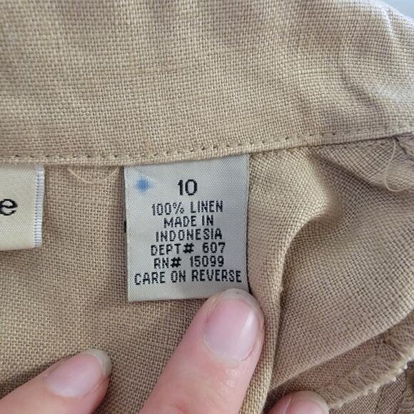 Apostrophe 100% Linen 3 Button Front Oversized Blazer Jacket Natural Fibers - Picture 7 of 9